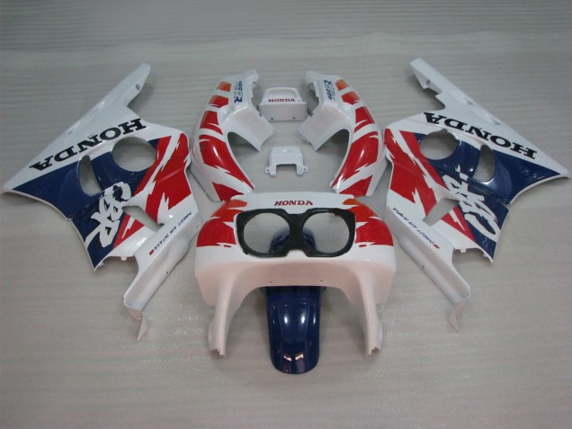 1987-1989 White Red Blue Honda CBR400RR NC23 Motorcycle Fairings