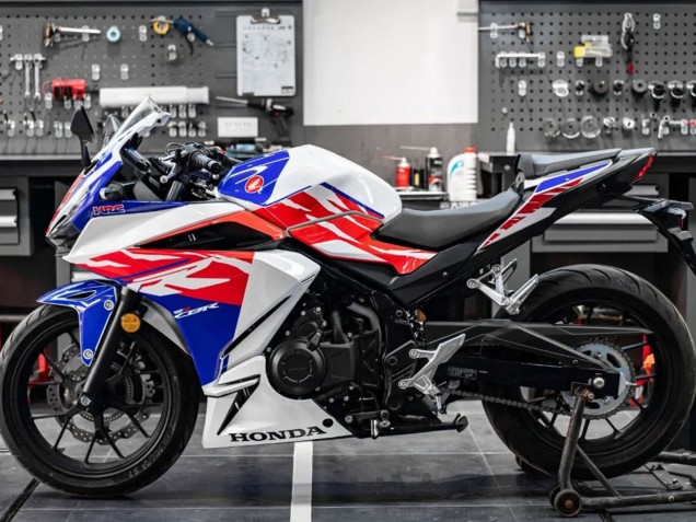 2022 White Red Blue Honda CBR400R Motorcycle Fairing