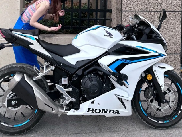 2022 White Blue Honda CBR400R Motorcycle Fairings