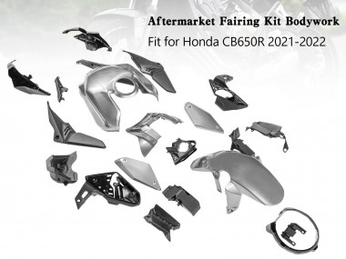 2019-2022 Silver Honda CB650R Motorcycle Fairings