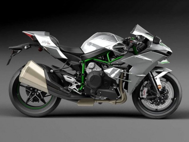 2015-2022 Silver Kawasaki Ninja H2 Motorcycle Fairings