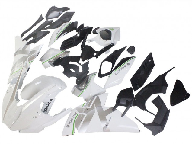 2015-2022 White Silver Green Kawasaki Ninja H2 Motorcycle Fairings