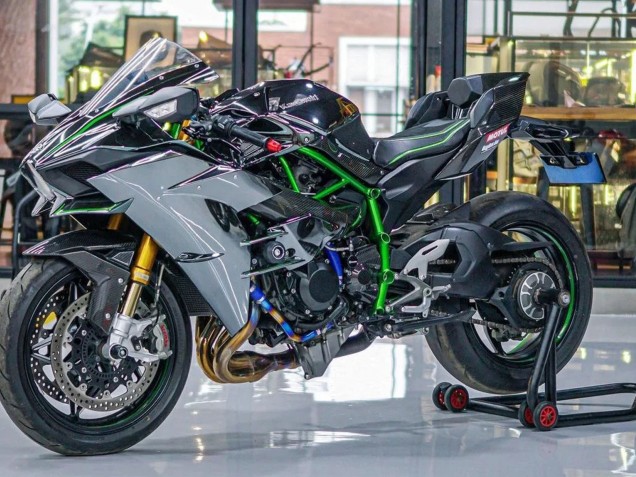 2015-2022 Grey Kawasaki Ninja H2 Motorcycle Fairings