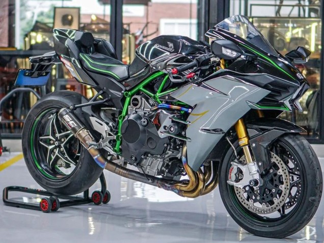 2015-2022 Grey Kawasaki Ninja H2 Motorcycle Fairings