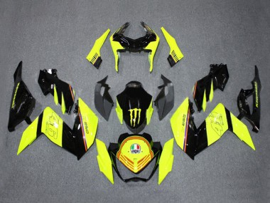 2015-2016 Yellow Glossy Black Monster Kawasaki Z250/Z300 Motorcycle Fairings