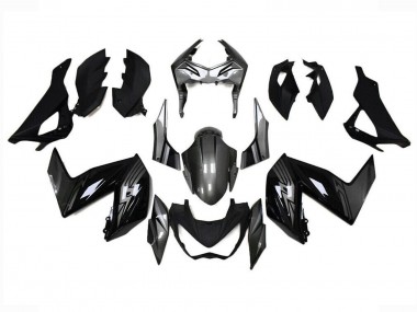 2015-2016 Glossy Black Grey Kawasaki Z250/Z300 Motorcycle Fairings