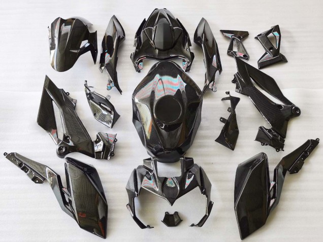 2018-2024 Black Carbon Fiber Kawasaki Z400 Motorcycle Fairings