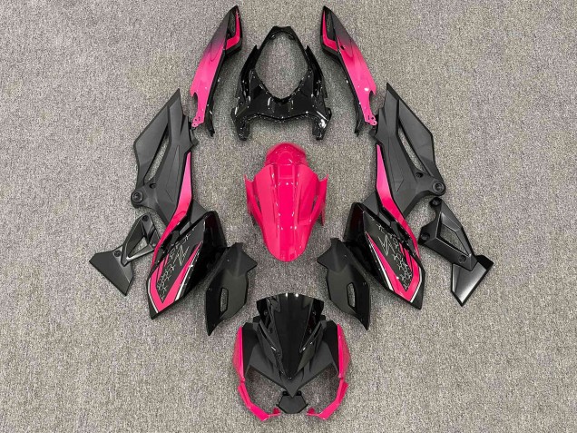 2018-2024 Matte Black Bright Pink Kawasaki Z400 Motorcycle Fairings