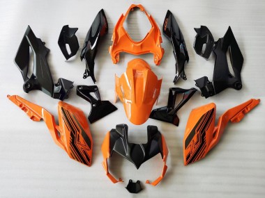 2018-2024 Orange Glossy Black Kawasaki Z400 Motorcycle Fairings