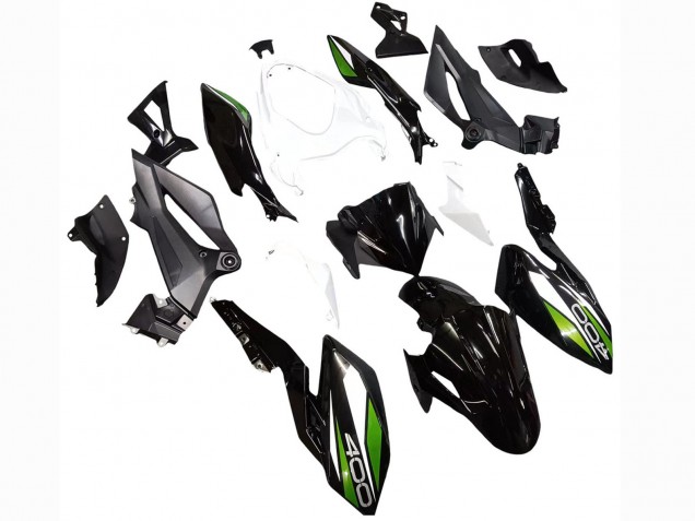 2018-2024 White Glossy Black Green Kawasaki Z400 Motorcycle Fairings