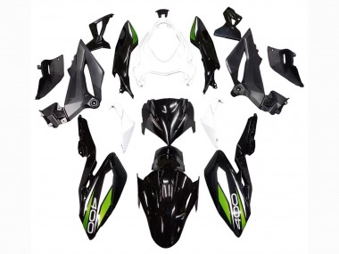 2018-2024 White Glossy Black Green Kawasaki Z400 Motorcycle Fairings