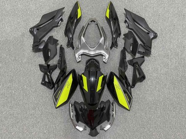 2018-2024 Matte Black Yellow Kawasaki Z400 Motorcycle Fairings