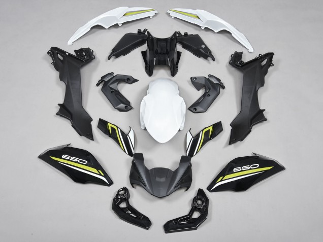 2017-2019 Black White Yellow Kawasaki Ninja Z650 Motorcycle Fairings