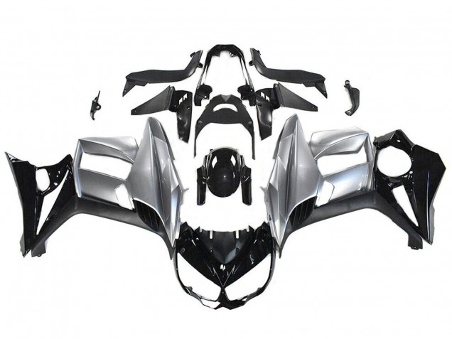2010-2016 Glossy Black Silver Kawasaki Z1000SX Motorcycle Fairings