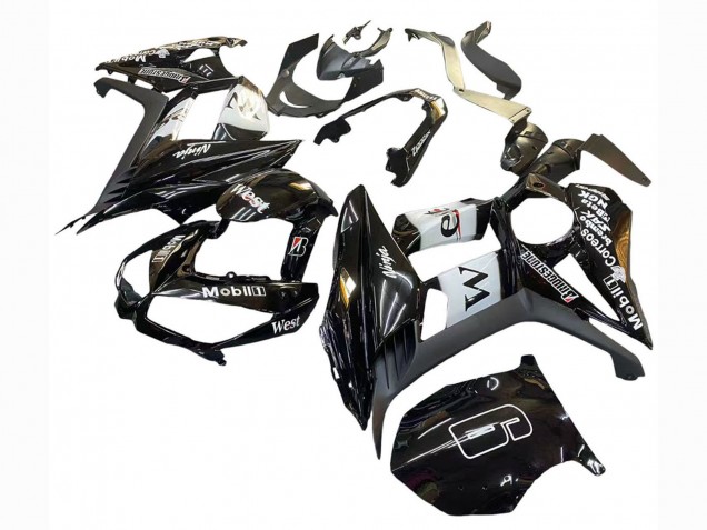 2010-2016 Glossy Black Gold White Mobil West Kawasaki Z1000SX Motorcycle Fairings