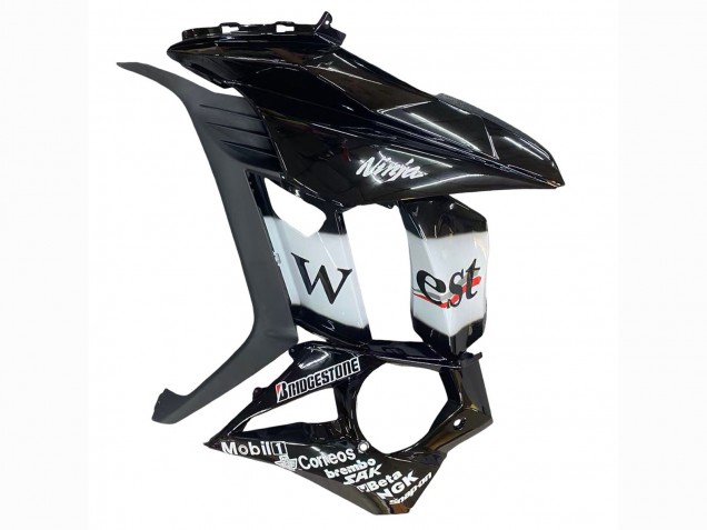 2010-2016 Glossy Black Gold White Mobil West Kawasaki Z1000SX Motorcycle Fairings