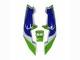 1989-1990 Green White Blue Kawasaki ZXR250 Motorcycle Fairings