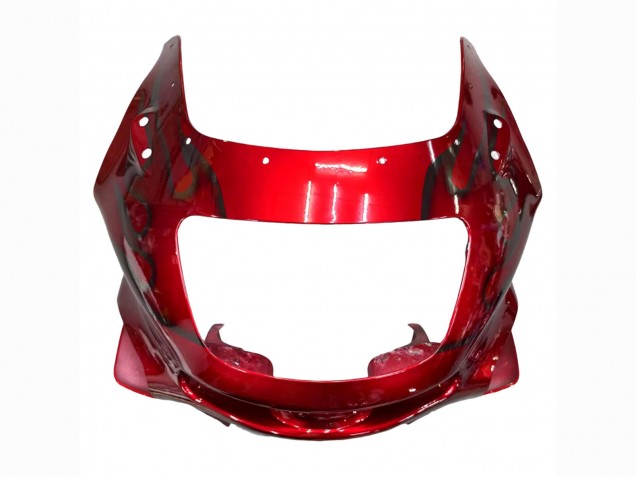 1993-2007 Red Black Flame Kawasaki ZZR400 Motorcycle Fairings