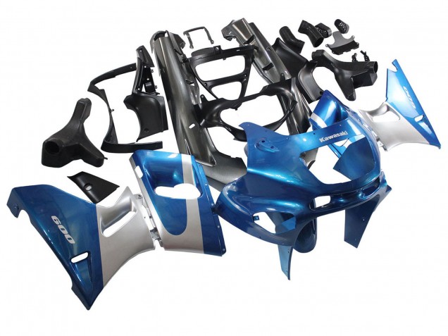 1998-2003 Blue Silver Black Kawasaki ZZR600 Motorcycle Fairings