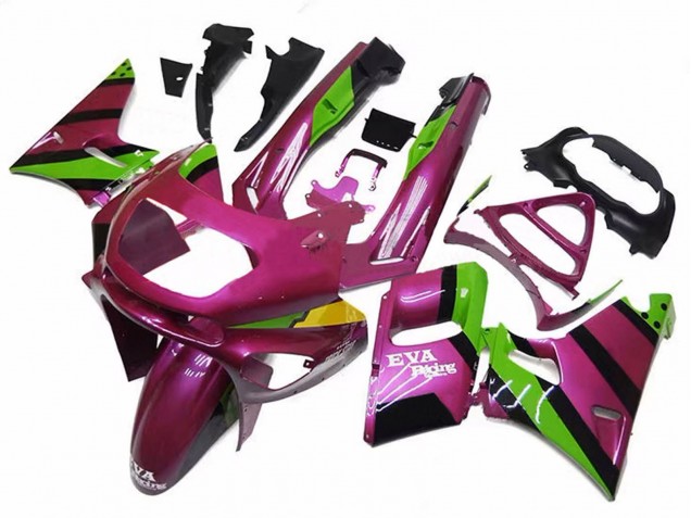 1993-2007 Deep Pink Green EVA Racing Kawasaki ZZR400 Motorcycle Fairings
