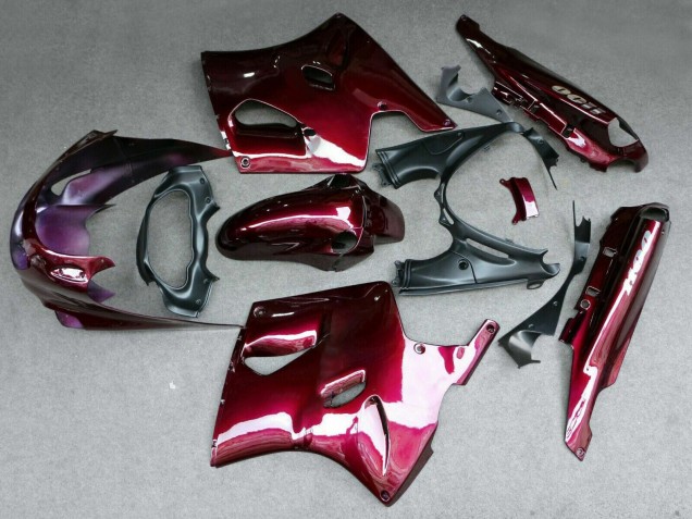 1993-2003 Dark Red Kawasaki ZZR1100 Motorcycle Fairing