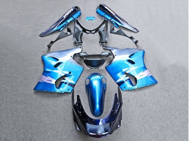 1993-2003 Glossy Blue Grey Kawasaki ZZR1100 Motorcycle Fairings
