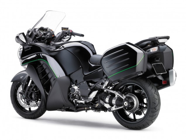 2007-2009 Matte Black Green Line Kawasaki GTR1400/ZG1400 Motorcycle Fairings