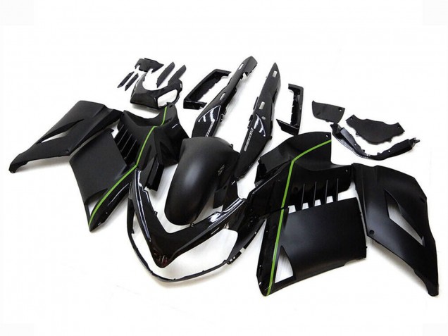 2007-2009 Matter Black Green Lines Kawasaki GTR1400/ZG1400 Motorcycle Fairings
