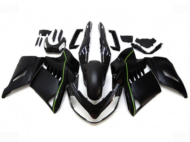 2007-2009 Matter Black Green Lines Kawasaki GTR1400/ZG1400 Motorcycle Fairings