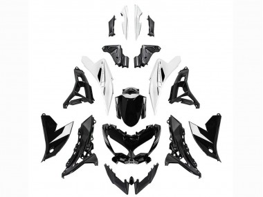 2022-2025 Glossy Black White Kawasaki Versys 650 Motorcycle Fairings