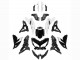 2022-2025 Glossy Black White Kawasaki Versys 650 Motorcycle Fairings