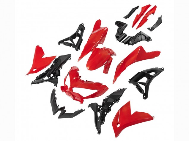 2022-2025 Red Black Kawasaki Versys 650 Motorcycle Fairings