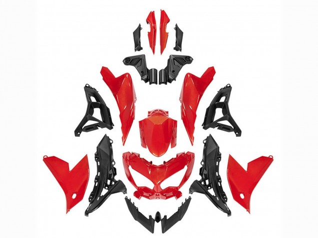 2022-2025 Red Black Kawasaki Versys 650 Motorcycle Fairings