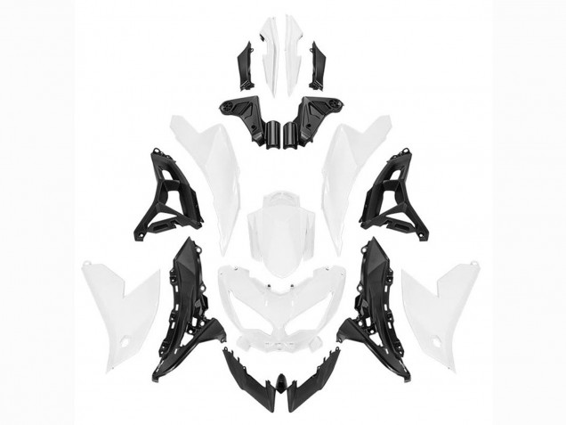 2022-2025 White Kawasaki Versys 650 Motorcycle Fairings