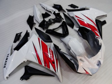 2009-2015 White Red Black Yamaha FZ6R Motorcycle Fairings