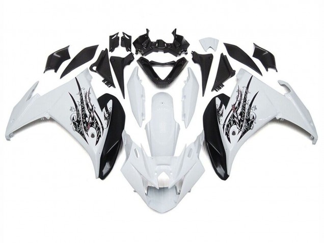 2009-2015 White Black Yamaha FZ6R Motorcycle Fairings