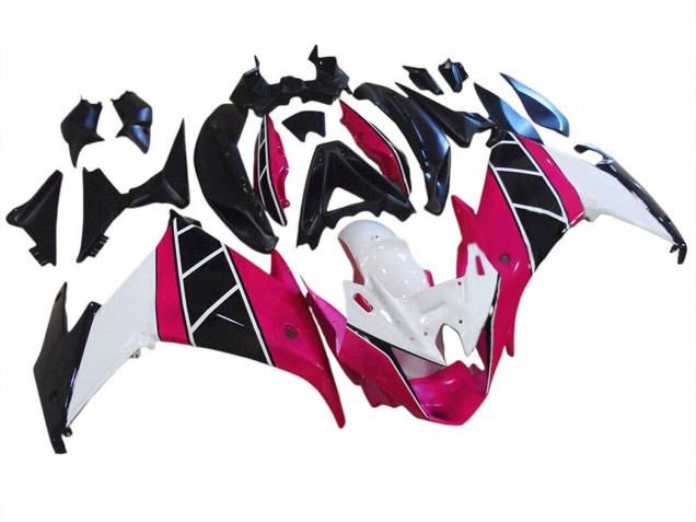 2009-2015 Raspberry White Black Yamaha FZ6R Motorcycle Fairings