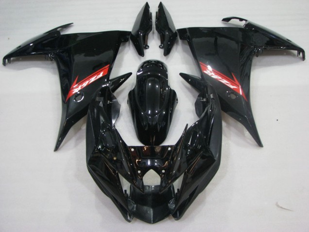 2009-2015 Glossy Black Red Yamaha FZ6R Motorcycle Fairings