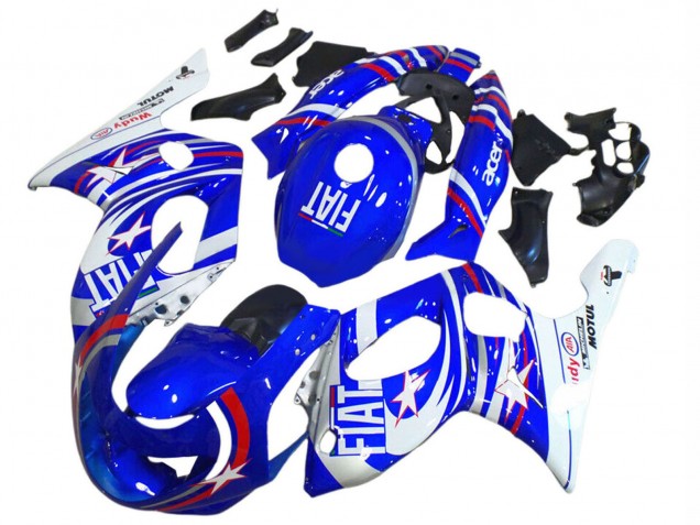 1996-2007 Blue White Silver Red Fiat Motul Yamaha YZF600R Thundercat Motorcycle Fairings