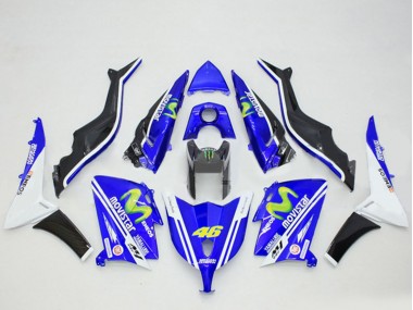 2012-2014 Blue Black White ENEOS MoviStar Yamalube 46 Yamaha TMAX530 Motorcycle Fairings
