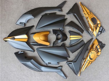 2012-2014 Matte Black Gold Yamaha TMAX530 Motorcycle Fairings