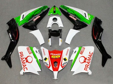 2012-2014 White Red Green Pramac Fiamm Yamaha TMAX530 Motorcycle Fairings