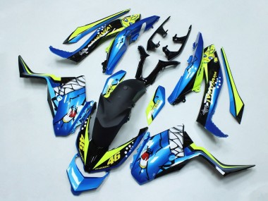 2017-2021 Blue Yellow Black Shark 46 Yamaha XMAX300 Motorcycle Fairings