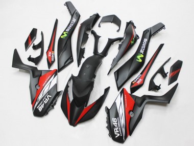2017-2021 Matte Black Red MoviStar ENEOS 46 Yamaha XMAX300 Motorcycle Fairings