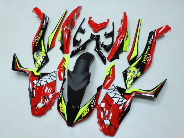 2017-2021 Red Yellow Black Shark 46 Yamaha XMAX300 Motorcycle Fairings