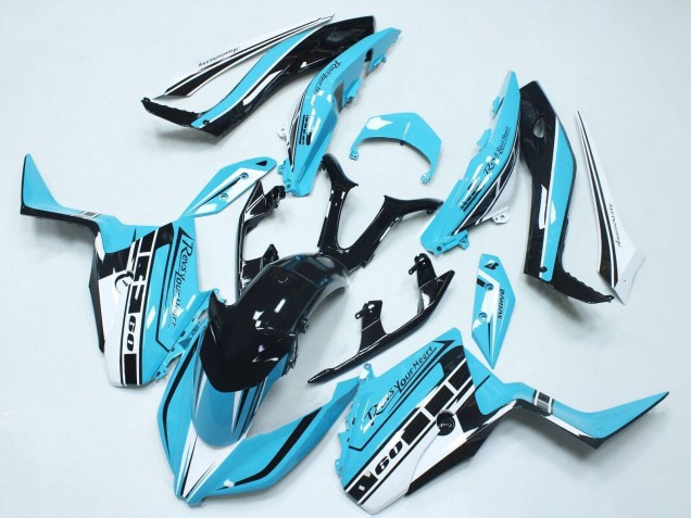 2017-2021 Sky Blue Glossy Black Yamaha XMAX300 Motorcycle Fairings