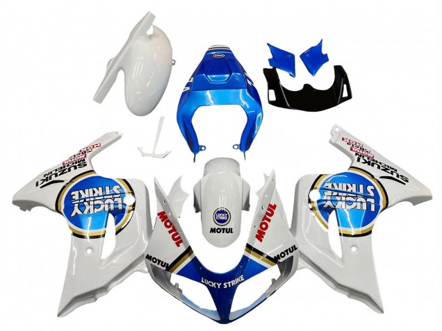 2003-2013 White Blue Lucky Strike Motul Suzuki SV650 Motorcycle Fairings