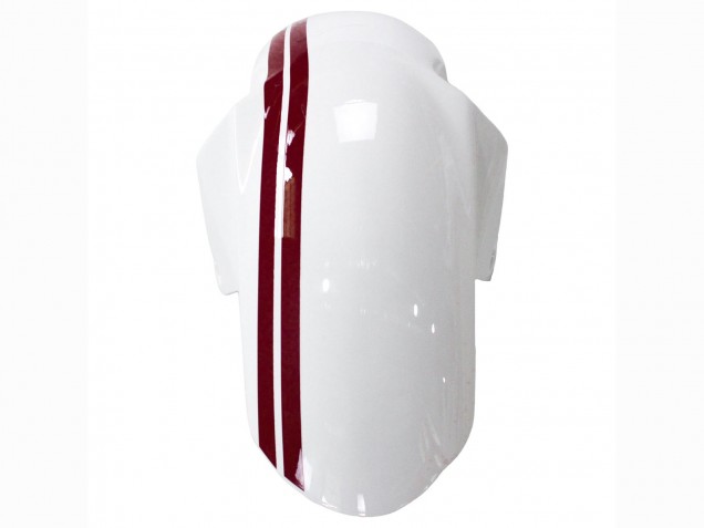 2003-2013 White with Dark Red Lines Suzuki SV650 Motorcycle Fairings