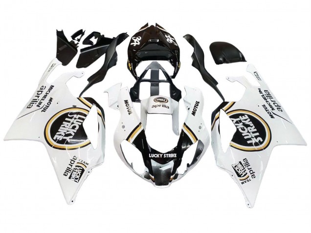 2003-2006 White Black Lucky Strike Motul Michelin Aprilia RSV1000 Motorcycle Fairings