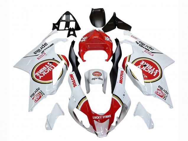 2003-2006 White Red Lucky Strike Motul 34 Aprilia RSV1000 Motorcycle Fairings